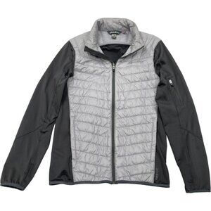 Eddie Bauer FreeHeat Puffer Lightweight Hideaway Hood Hooded Jacket Men's Small